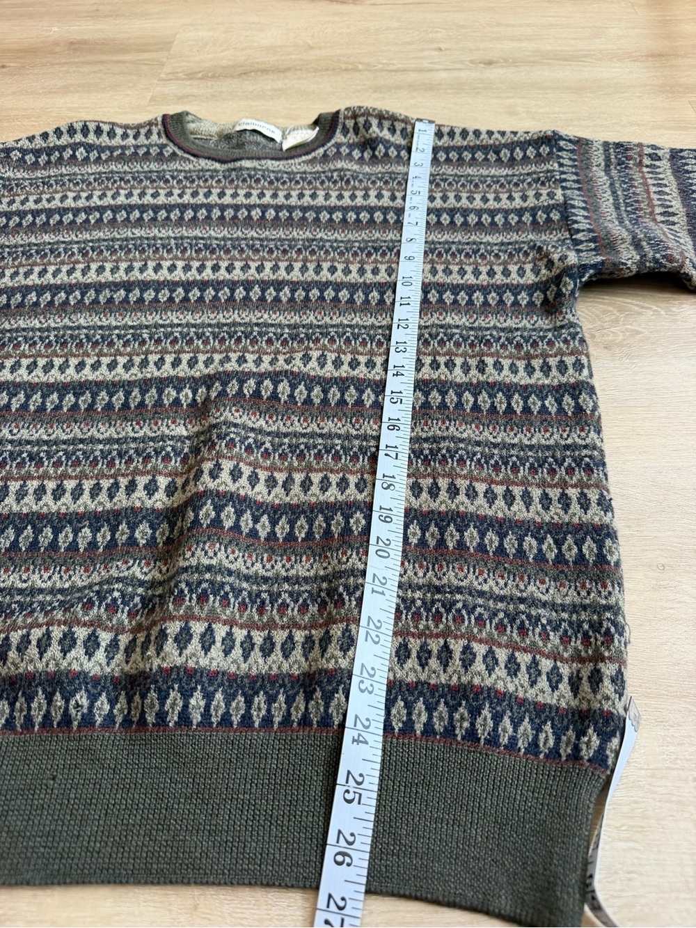 Vintage Claiborne Fair Isle Merino Wool Blend Sweater SZ L - Picture 4 of 6